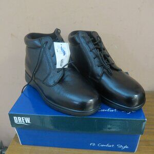 NEW NIB Drew size 8 -6E Black Calf Leather Tucson Men's Shoes Boots Lace
